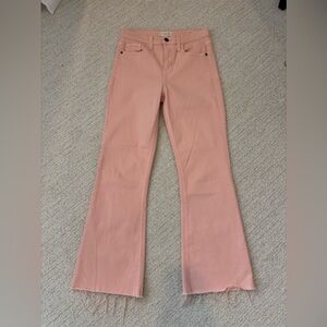 Harper Heritage High Waist Kick Crop Pink Denim Jeans